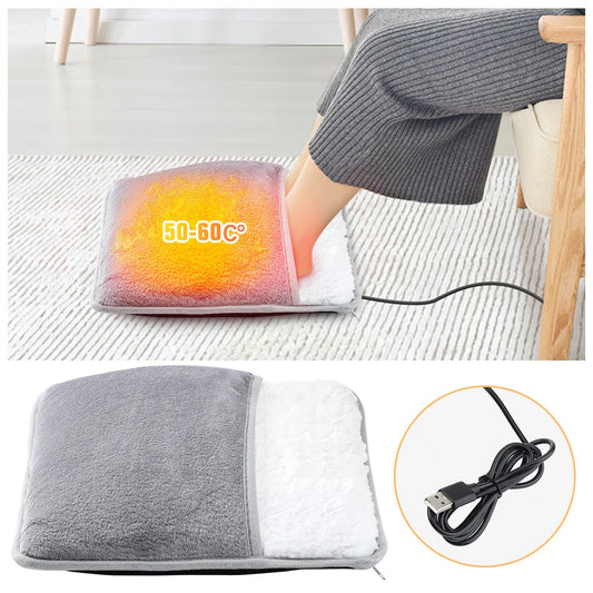 Soft Plush Electric Foot Heating Pad