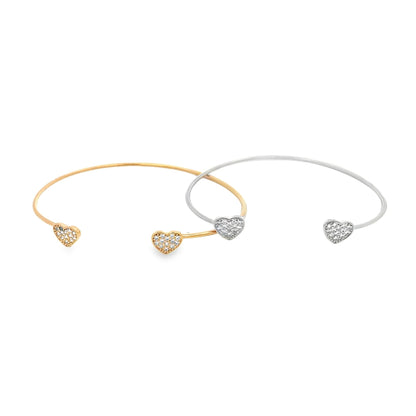 Heart Wrist Cuff Bangle (B53)