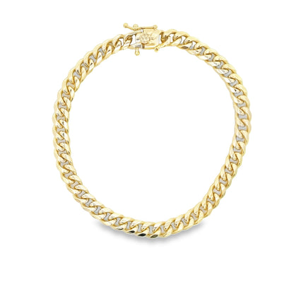 Cuban Link 7mm Chain Bracelet (I284)