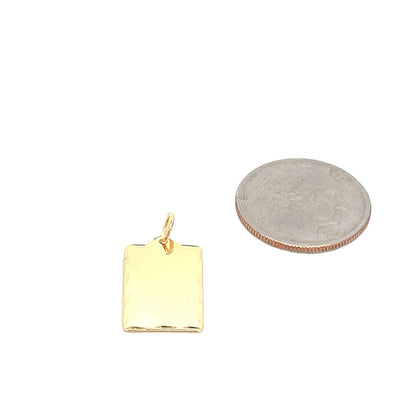 Small Vintage Rectangle Tag Plate Pendant